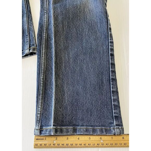 Levis Denizen 218 Straight Fit Distressed Denim Jeans Men 32x29 Blue Fade Wash - Picture 9 of 11